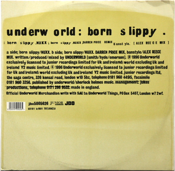 Underworld - Born Slippy | JBO (jbo5005626) - main Underworld - Born Slippy | JBO (jbo5005626) - main