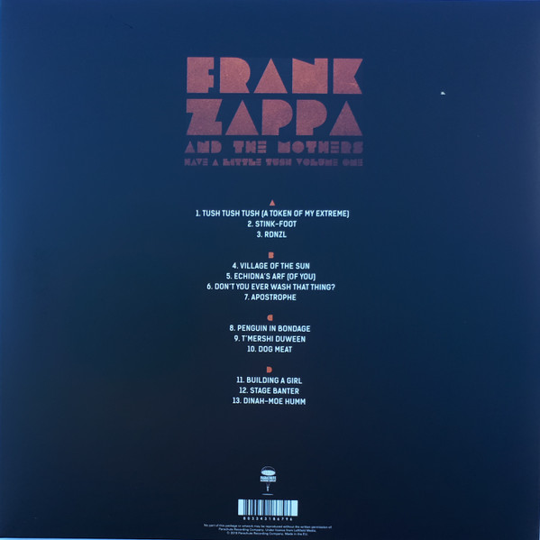 Frank Zappa And The Mothers - Have A Little Tush Volume One | Parachute Recording Company (PARA252LP) - 2