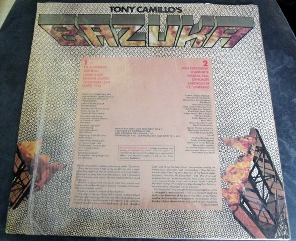 Tony Camillo's Bazuka - Bazuka [Vinyl] | A&M Records (SP-3406) - 2