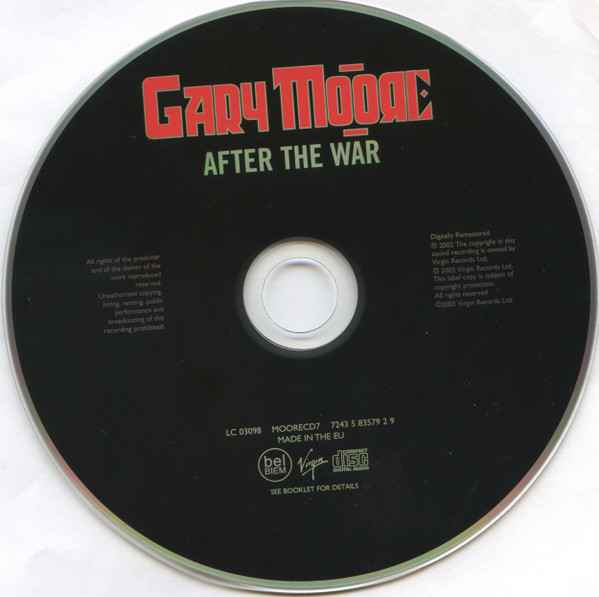 Gary Moore - After The War | Virgin (MOORECD7) - 3
