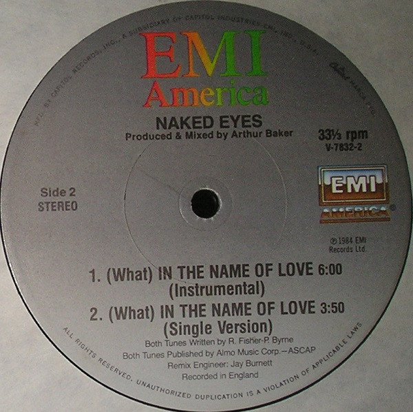 Naked Eyes - (What) In The Name Of Love | EMI America (V-7832) - 4 Naked Eyes - (What) In The Name Of Love | EMI America (V-7832) - 4