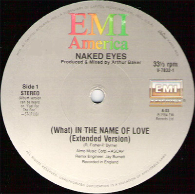 Naked Eyes - (What) In The Name Of Love | EMI America (V-7832) - 3 Naked Eyes - (What) In The Name Of Love | EMI America (V-7832) - 3