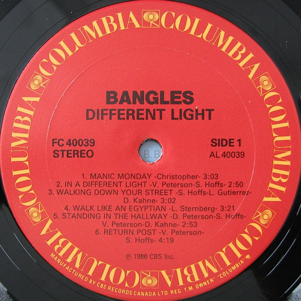 Bangles - Different Light | Columbia (FC 40039) - 3 Bangles - Different Light | Columbia (FC 40039) - 3