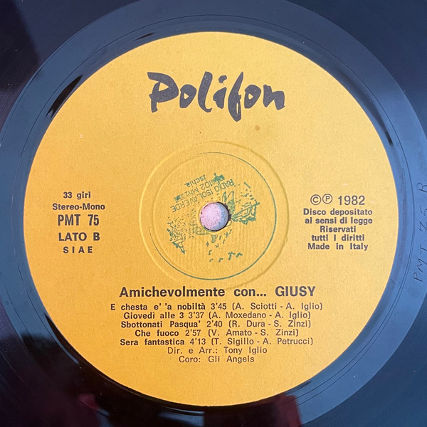 Giusy - Amichevolmente Con... Giusy | Polifon (PMT 75) - 4 Giusy - Amichevolmente Con... Giusy | Polifon (PMT 75) - 4