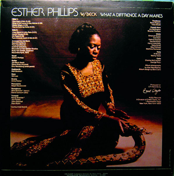 Esther Phillips With Joe Beck - What A Diff'rence A Day Makes | Kudu (KU 23) - main Esther Phillips With Joe Beck - What A Diff'rence A Day Makes | Kudu (KU 23) - main