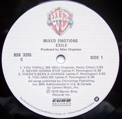 Exile - Mixed Emotions | Warner Bros. Records (BSK 3205) - 4 Exile - Mixed Emotions | Warner Bros. Records (BSK 3205) - 4