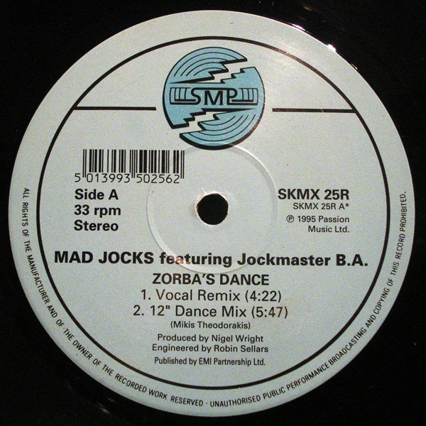 Mad Jocks Featuring Jockmaster B.A. - Zorba's Dance | SMP (SKMX 25R) - main