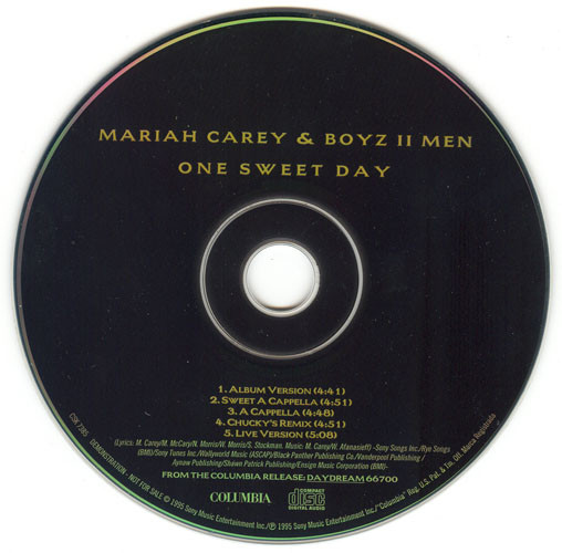 Mariah Carey & Boyz II Men - One Sweet Day | Columbia (CSK 7385) - 3