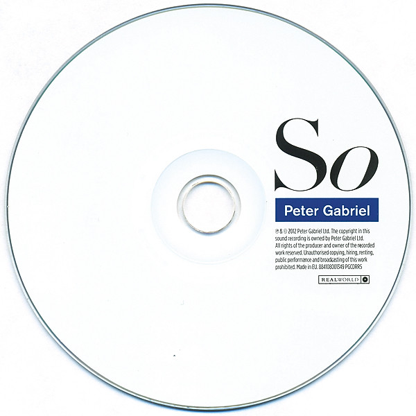 Peter Gabriel - So | Real World Records (884108001349) - 2