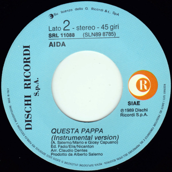 Aida Cooper - Questa Pappa | Ricordi (SRL 11088) - 4