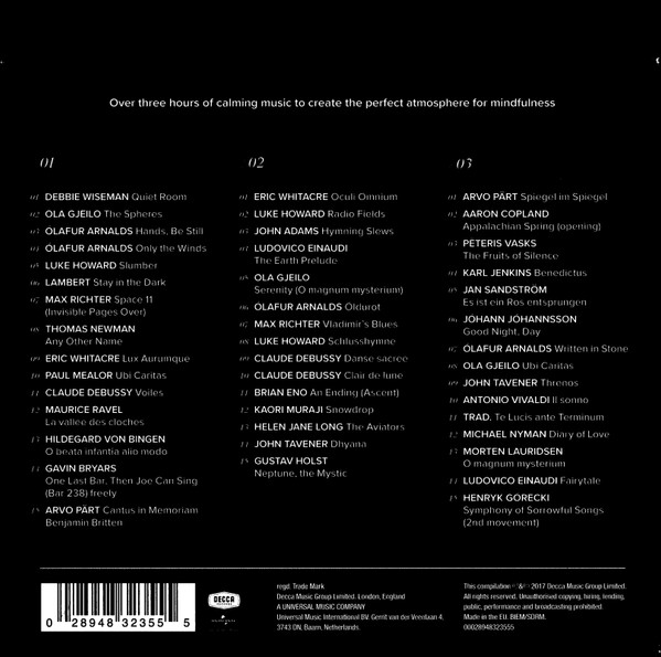 Various - Music For Mindfulness | Decca (483 2355) - 3 Various - Music For Mindfulness | Decca (483 2355) - 3