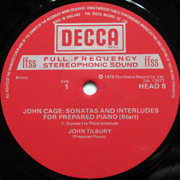 John Cage - Mr. John Cage's Prepared Piano | Decca (HEAD 9) - 3