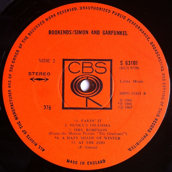 Simon & Garfunkel - Bookends | CBS (S 63101) - 4