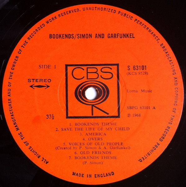 Simon & Garfunkel - Bookends | CBS (S 63101) - 3