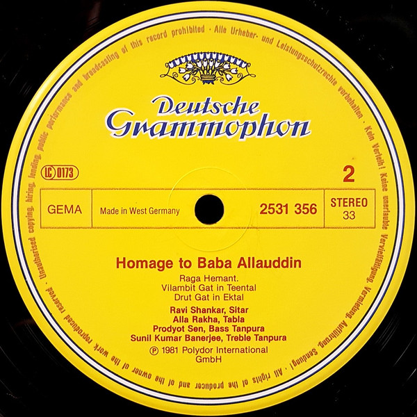 Ravi Shankar - Homage To Mahatma Gandhi & Baba Allauddin | Deutsche Grammophon (2531 356) - 4 Ravi Shankar - Homage To Mahatma Gandhi & Baba Allauddin | Deutsche Grammophon (2531 356) - 4