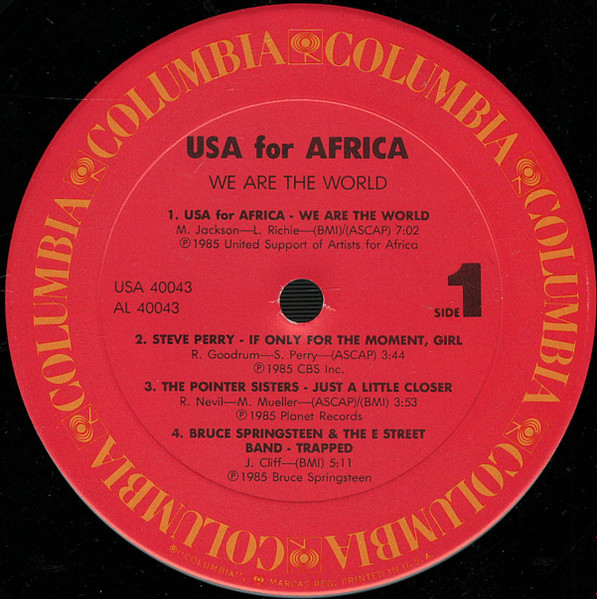 USA For Africa - We Are The World | Columbia (USA 40043) - 4 USA For Africa - We Are The World | Columbia (USA 40043) - 4