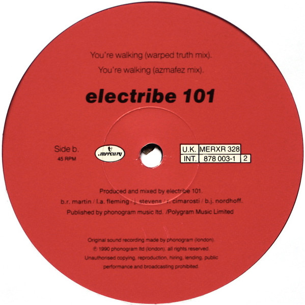 Electribe 101 - You're Walking (Remix) | Mercury (MERXR 328) - 4 Electribe 101 - You're Walking (Remix) | Mercury (MERXR 328) - 4