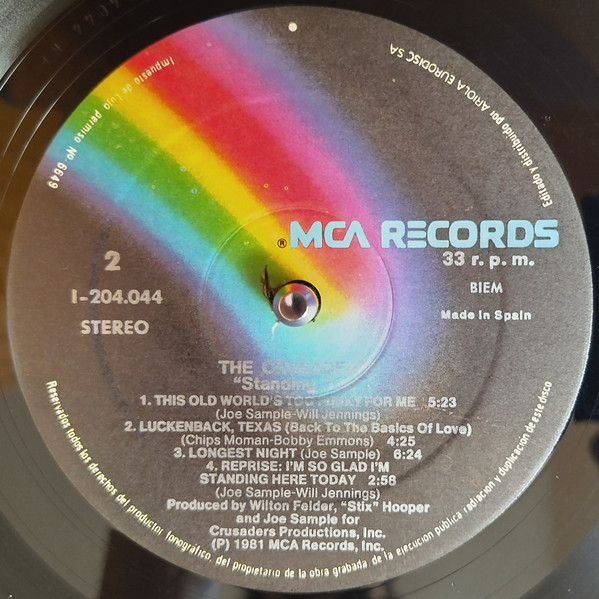 The Crusaders - Standing Tall | MCA Records (I-204044) - 4 The Crusaders - Standing Tall | MCA Records (I-204044) - 4