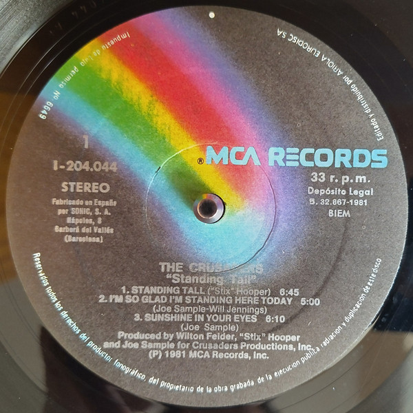 The Crusaders - Standing Tall | MCA Records (I-204044) - 3 The Crusaders - Standing Tall | MCA Records (I-204044) - 3