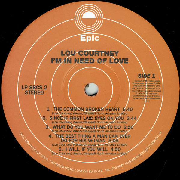 Lou Courtney - I'm In Need Of Love | Soul Brother Records (LP SBCS 2) - 3 Lou Courtney - I'm In Need Of Love | Soul Brother Records (LP SBCS 2) - 3