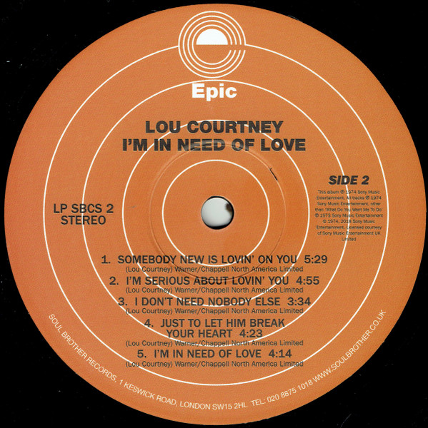 Lou Courtney - I'm In Need Of Love | Soul Brother Records (LP SBCS 2) - 4 Lou Courtney - I'm In Need Of Love | Soul Brother Records (LP SBCS 2) - 4