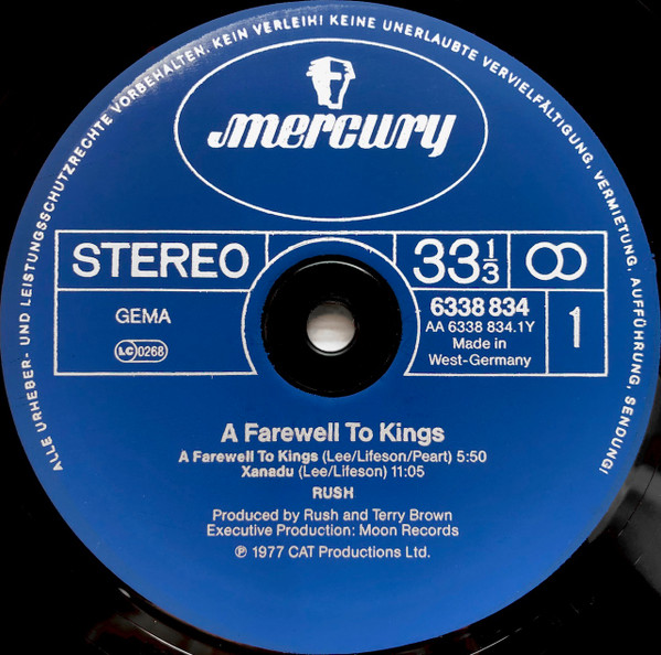 Rush - A Farewell To Kings | Mercury (6338 834) - 3 Rush - A Farewell To Kings | Mercury (6338 834) - 3
