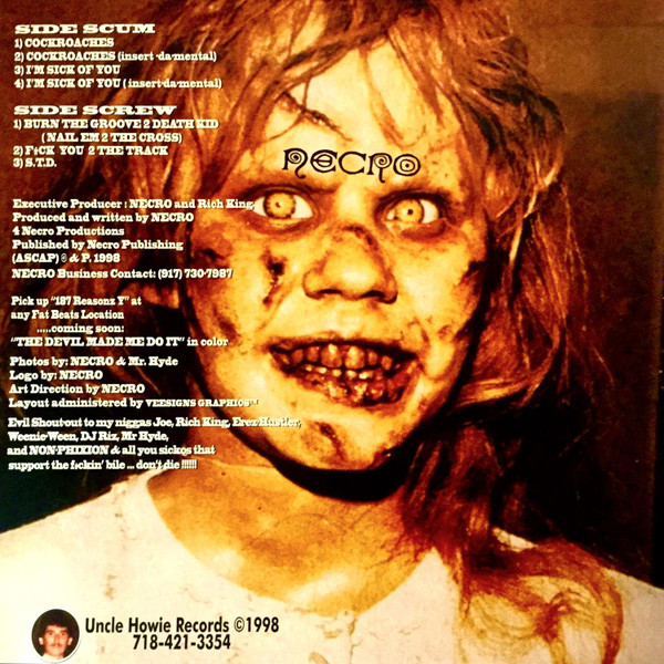 Necro - Cockroaches EP | Uncle Howie Records (SICK1) - 2 Necro - Cockroaches EP | Uncle Howie Records (SICK1) - 2