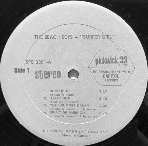 The Beach Boys - Surfer Girl | Pickwick/33 Records (SPC-3351) - 3 The Beach Boys - Surfer Girl | Pickwick/33 Records (SPC-3351) - 3