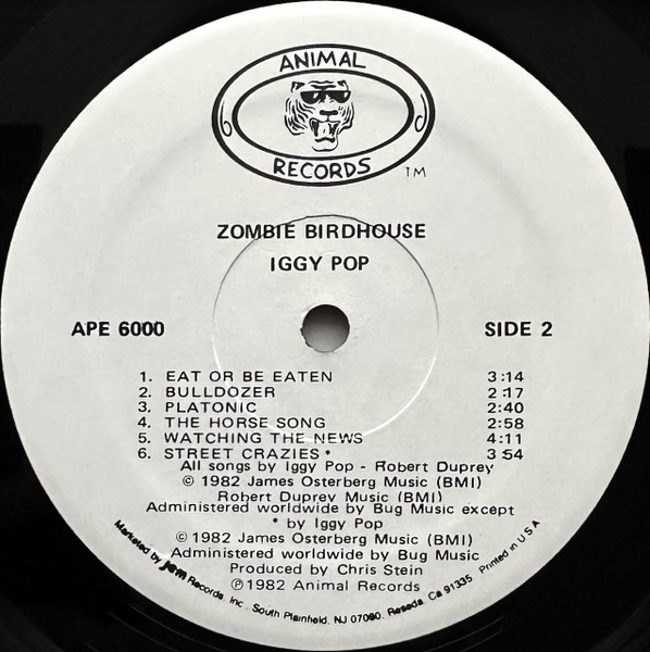 Iggy Pop - Zombie Birdhouse | Animal Records (APE 6000) - 2 Iggy Pop - Zombie Birdhouse | Animal Records (APE 6000) - 2