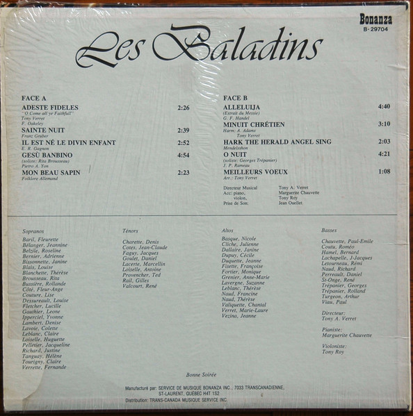 Les Baladins - Vous Chantent Noël | Bonanza (B 29704) - 2 Les Baladins - Vous Chantent Noël | Bonanza (B 29704) - 2