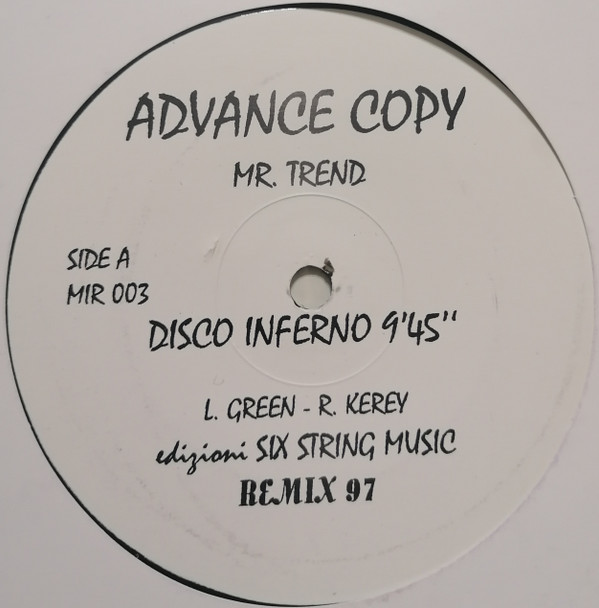 Mr. Trend - Disco Inferno / 2 Days | Not On Label (Mr. Trend Self-Released) (MTR 03)