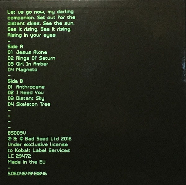 Nick Cave & The Bad Seeds - Skeleton Tree | Bad Seed Ltd. (BS009V) - 2 Nick Cave & The Bad Seeds - Skeleton Tree | Bad Seed Ltd. (BS009V) - 2