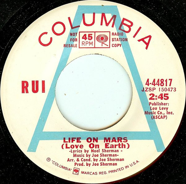 Rui - Life On Mars (Love On Earth) | Columbia (4-44817) - main
