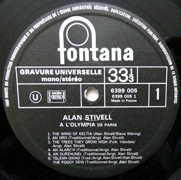 Alan Stivell - À L'Olympia | Fontana (6399 005) - 2