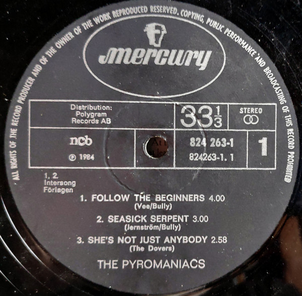 The Pyromaniacs - The Pyromaniacs | Mercury (824 263-1) - 3