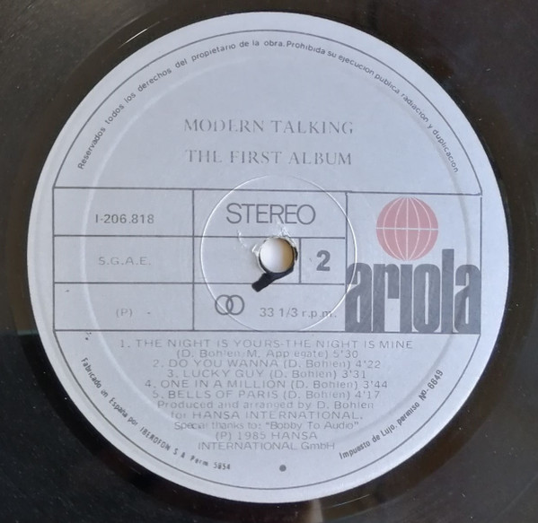 Modern Talking - The 1st Album | Ariola (I-206818) - 4 Modern Talking - The 1st Album | Ariola (I-206818) - 4