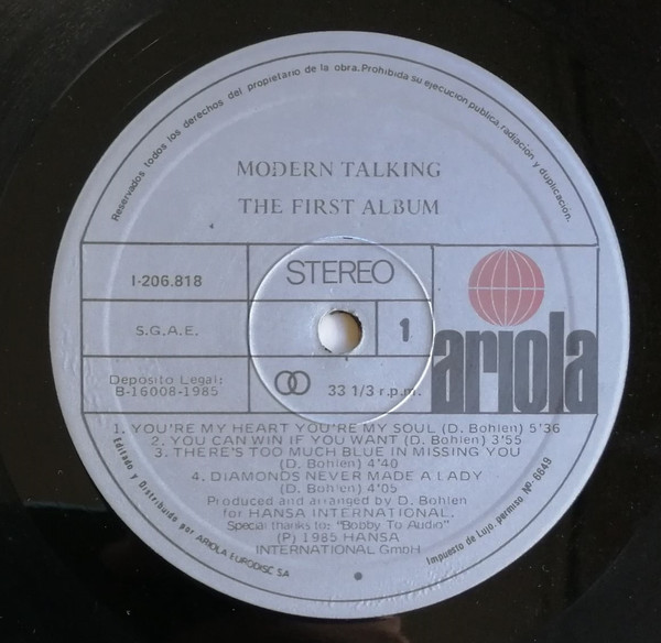 Modern Talking - The 1st Album | Ariola (I-206818) - 3 Modern Talking - The 1st Album | Ariola (I-206818) - 3