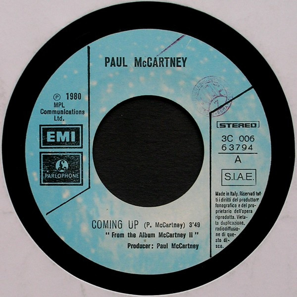 Paul McCartney - Coming Up | MPL (3C 006 63794) - 3 Paul McCartney - Coming Up | MPL (3C 006 63794) - 3