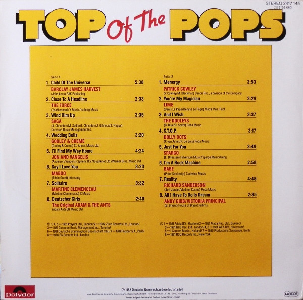 Various - Top Of The Pops | Polydor (2417 145) - 2 Various - Top Of The Pops | Polydor (2417 145) - 2