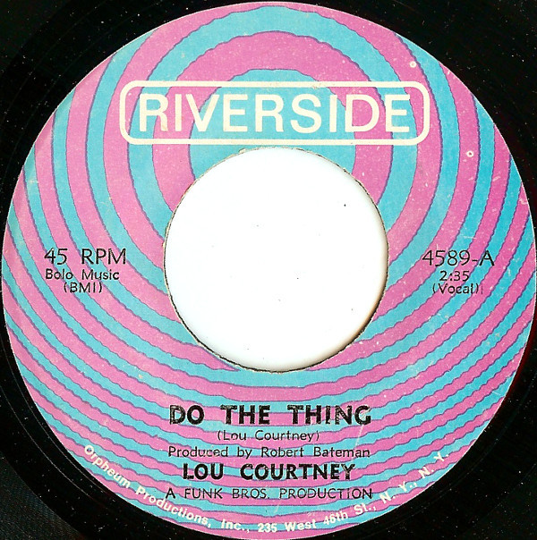 Lou Courtney - Do The Thing / The Man Is Lonely | Riverside Records (4589) - main