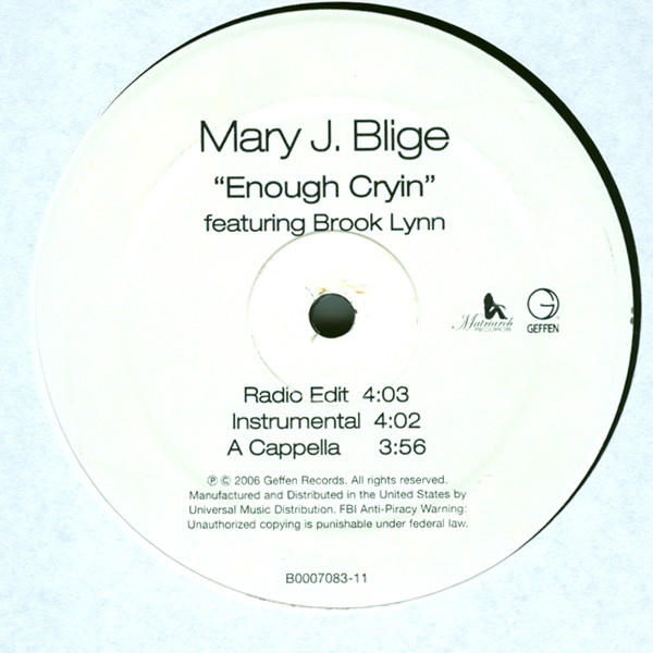 Mary J. Blige Featuring Brook - Enough Cryin | Geffen Records (B0007083-11) - 2