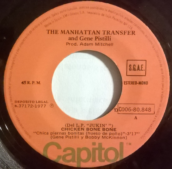 The Manhattan Transfer And Eugene Pistilli - Chicken Bone Bone | Capitol Records (10C006-80.848) - 3