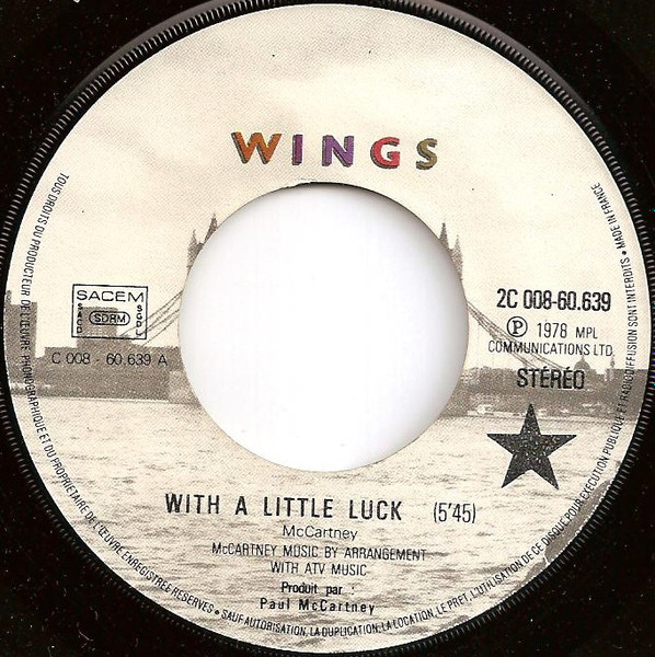 Wings - With A Little Luck | Parlophone (2C008-60639) - 3