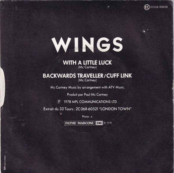 Wings - With A Little Luck | Parlophone (2C008-60639) - 2