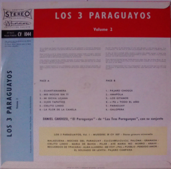 Los 3 Paraguayos - Volume 2 | Musidisc (30 CV 1044) - 2