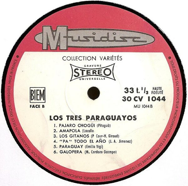 Los 3 Paraguayos - Volume 2 | Musidisc (30 CV 1044) - 4