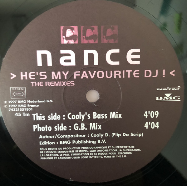 Nance - He's My Favourite DJ ! (The Remixes) | BMG France (7 43215 51801 1) - 3 Nance - He's My Favourite DJ ! (The Remixes) | BMG France (7 43215 51801 1) - 3
