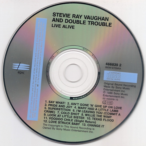Stevie Ray Vaughan & Double Trouble - Live Alive | Epic (466839 2) - 4
