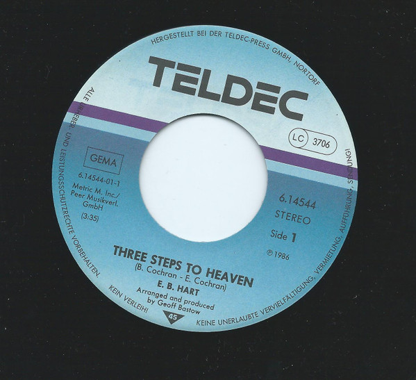 E. B. Hart - Three Steps To Heaven | Teldec (6.14544)