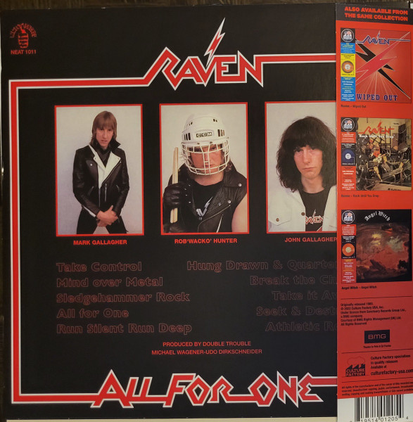 Raven - All For One - Vinilo Humo Rojo/Negro | Culture Factory USA, Inc. (CFU01205) - 2 Raven - All For One - Vinilo Humo Rojo/Negro | Culture Factory USA, Inc. (CFU01205) - 2